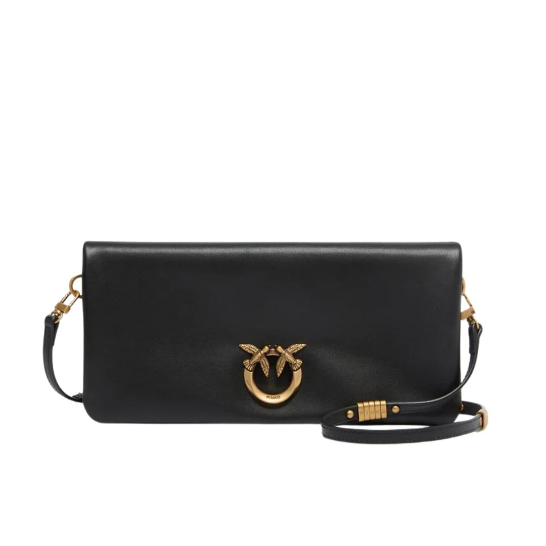 Pochette a Tracolla Media Love Bag Click Soft Horizontal in Pelle