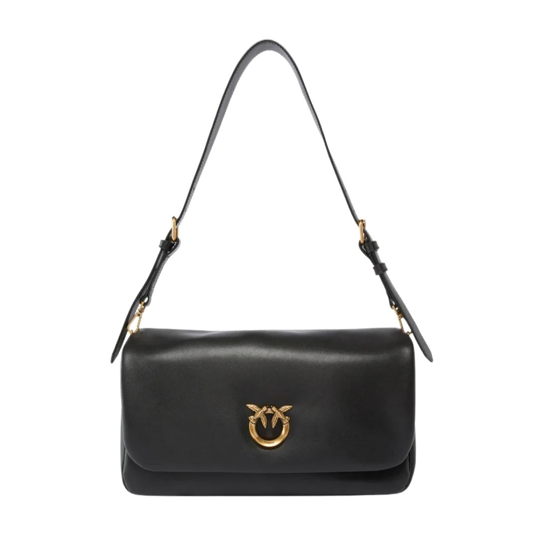 Borsa a tracolla media Love Bag Click Soft Horizontal Handle in pelle