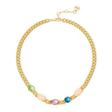 Girocollo groumette cristalli e cabochon Ninfa