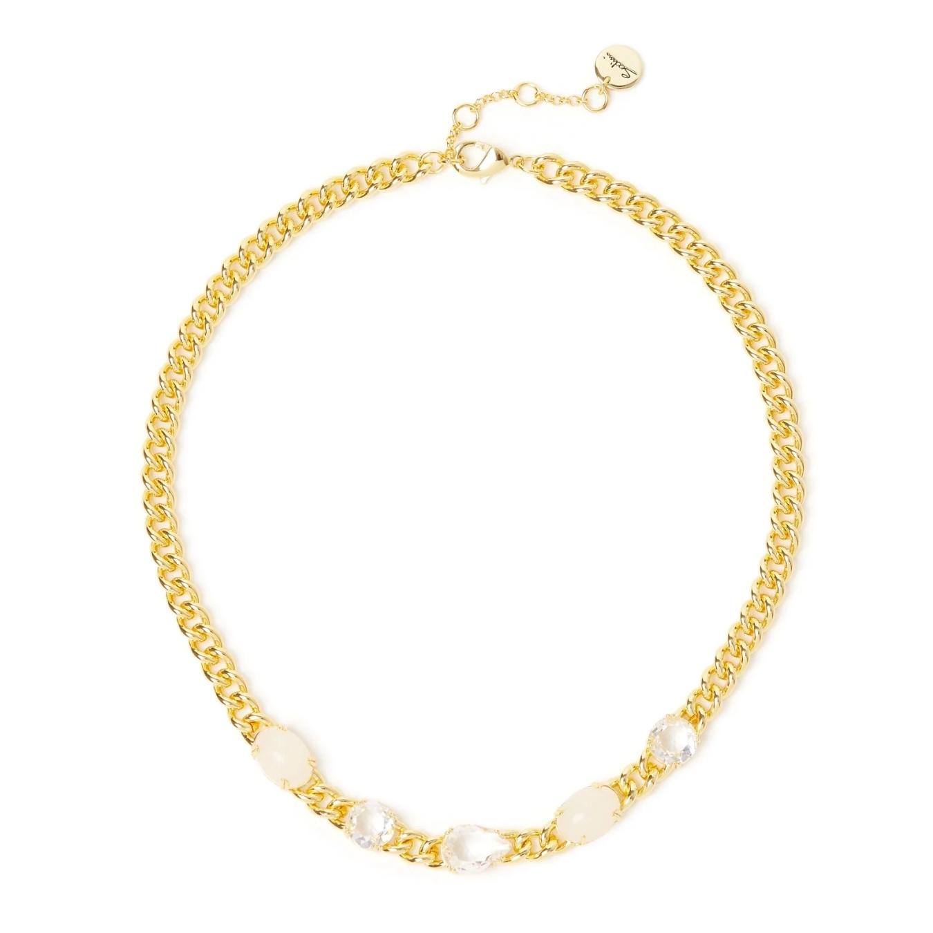 Girocollo groumette cristalli e cabochon Ninfa