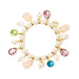 Bracciale elastico perle e pendenti Ninfa