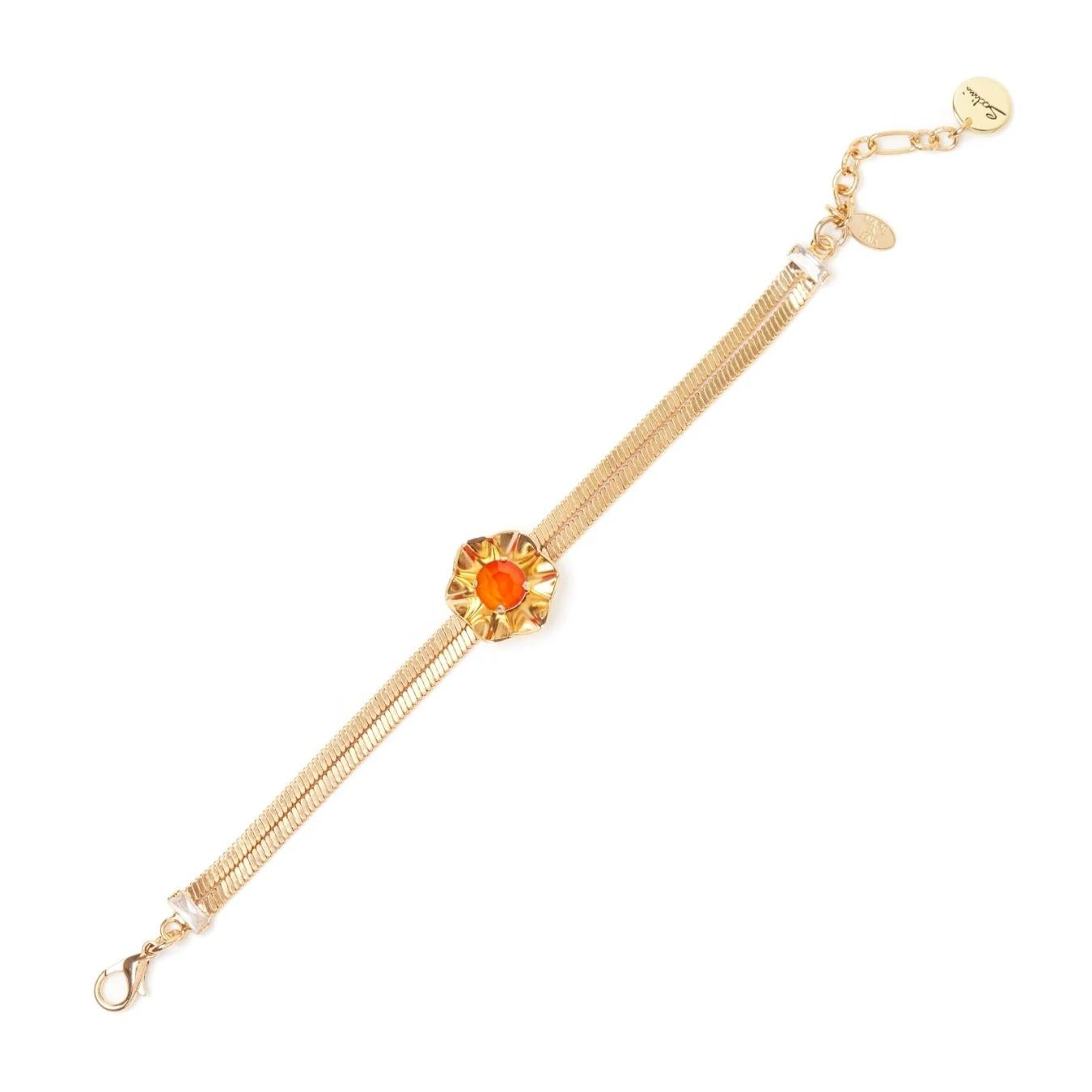 Bracciale serpentina e fiore Ribera