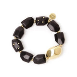 Bracciale elastico grandi elementi poliedrici Filicudi