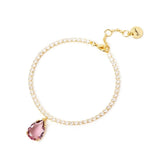 Bracciale cristalli tondi e goccia Ninfa