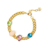 Bracciale groumette cristalli e cabochon Ninfa