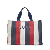 Borsa Tote L con Stripes
