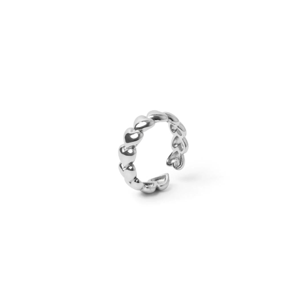 Anello con fascia a piccoli cuori Rania