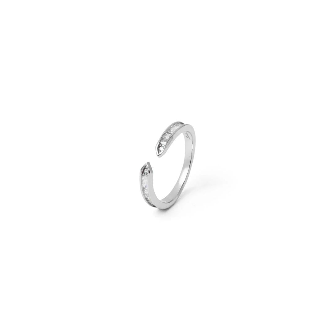 Anello con top a binario aperto Rania