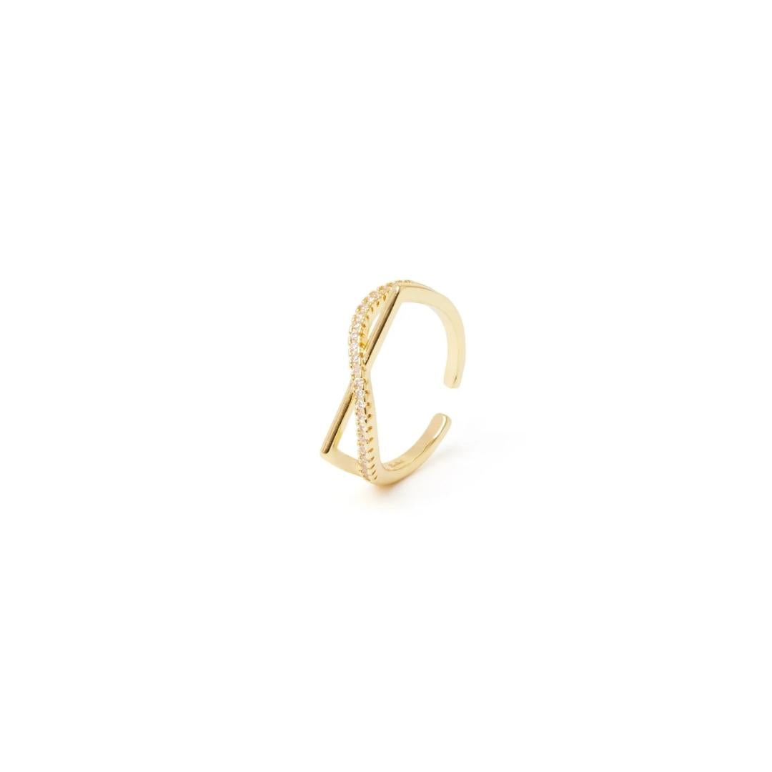 Anello sottile ad X Rania