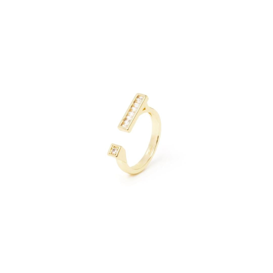 Anello a top aperto e barretta Rania