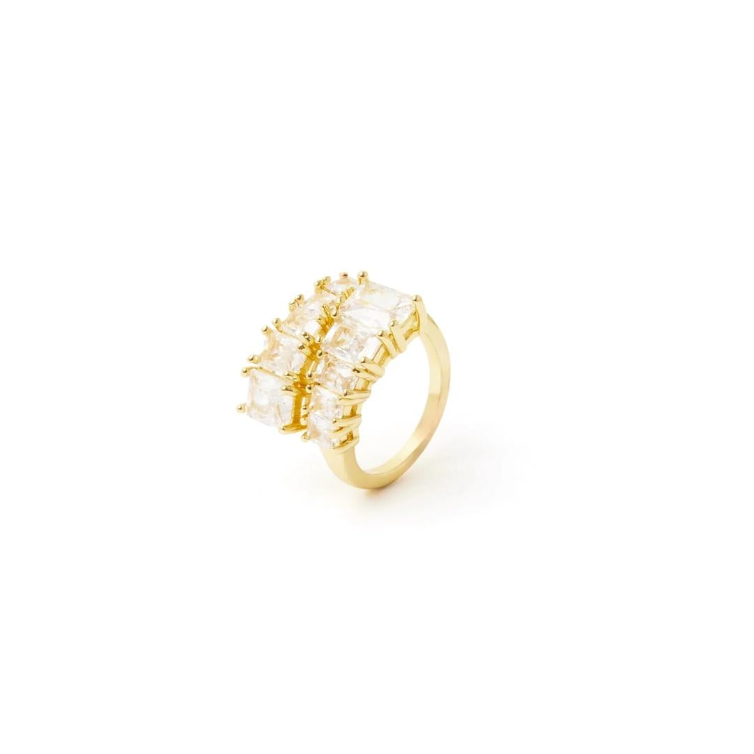 Anello doppia linea di zirconi Rania