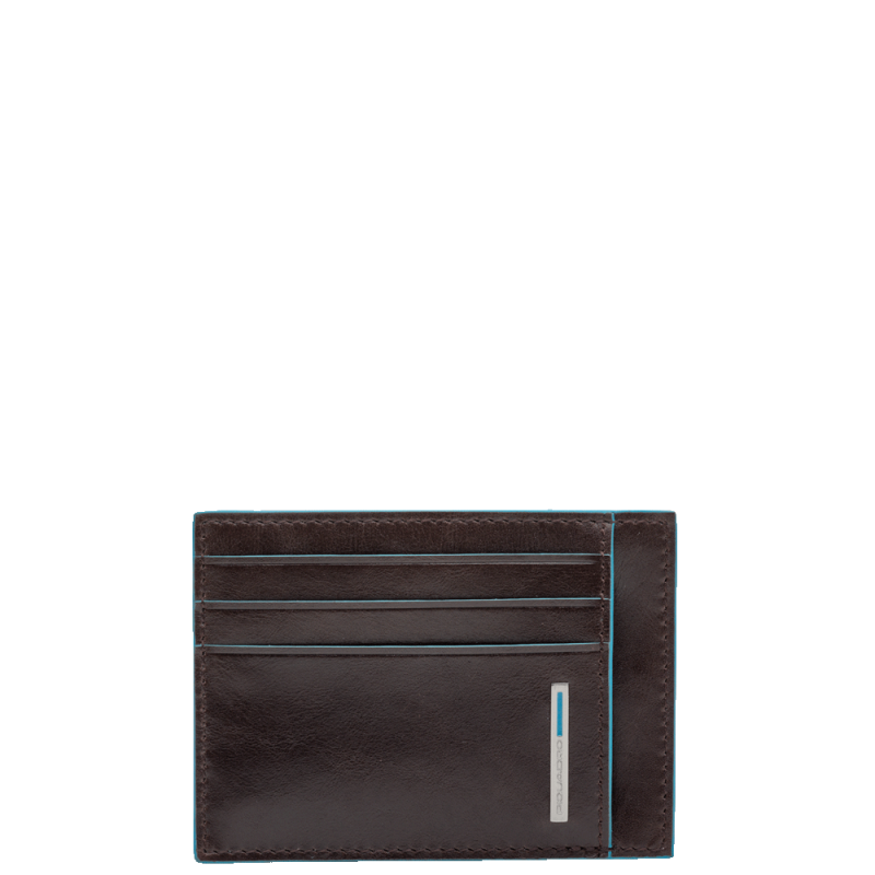 Porta Carte di Credito in Pelle Blue Square