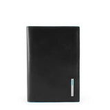 Porta Passaporto Blue Square in Pelle