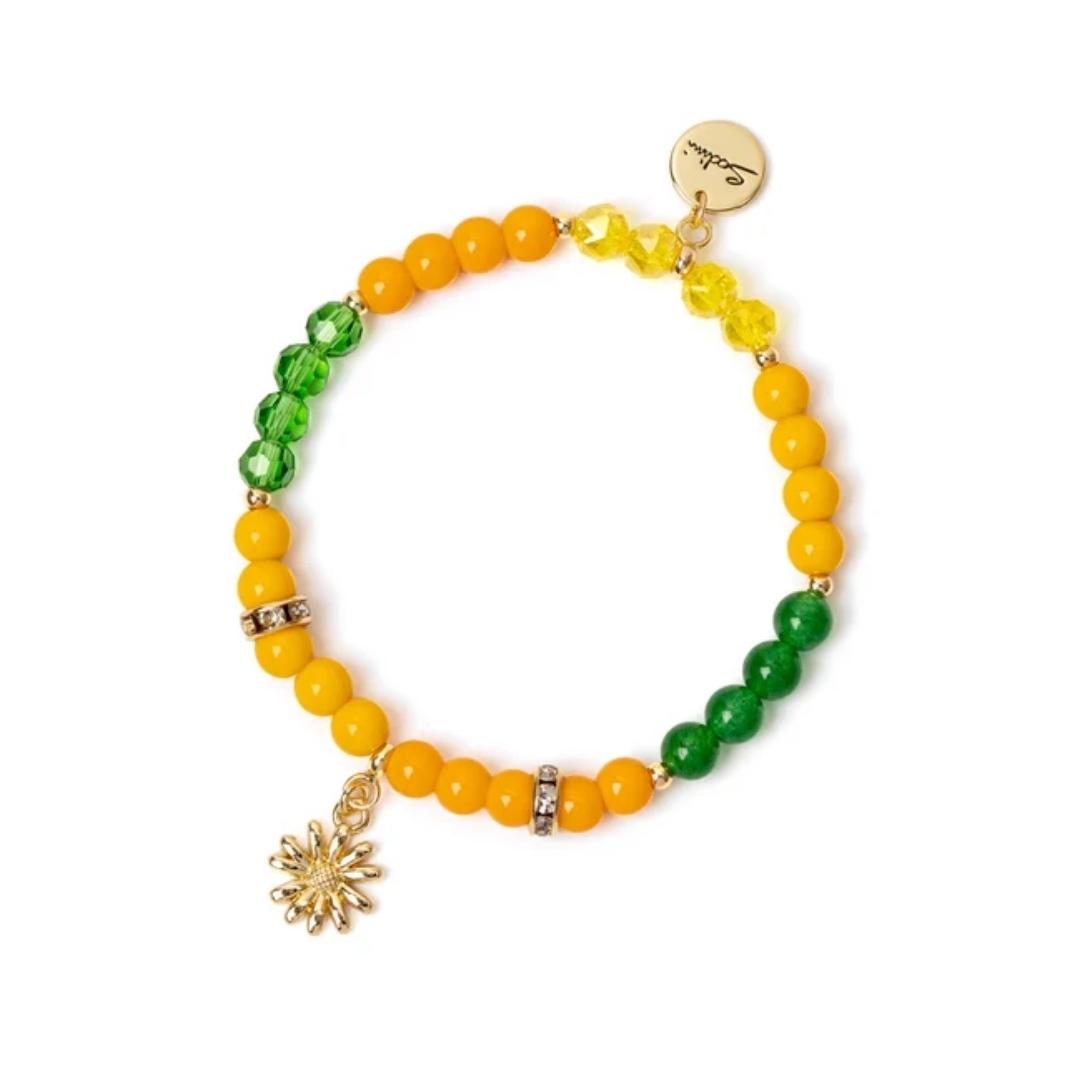 Bracciale Elastico Sfere, Anellini e Margheritina Summer Bouquet