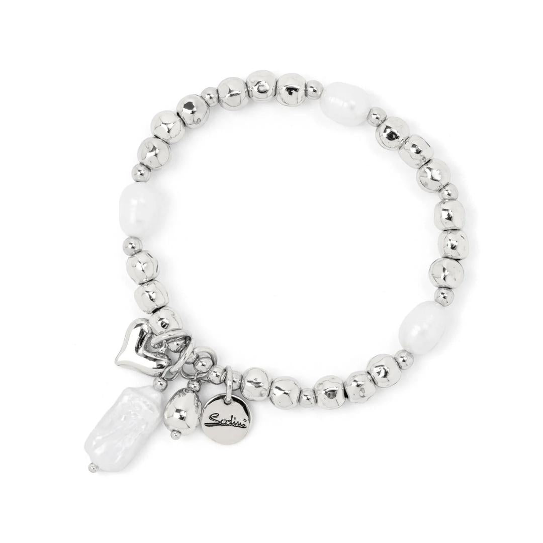 Bracciale elastico boule e ciondolini Andromeda