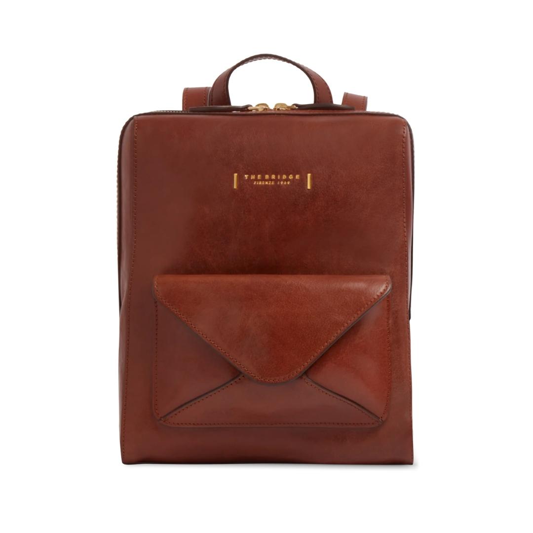 FRIDA Zaino Donna in Pelle con Tasca Frontale