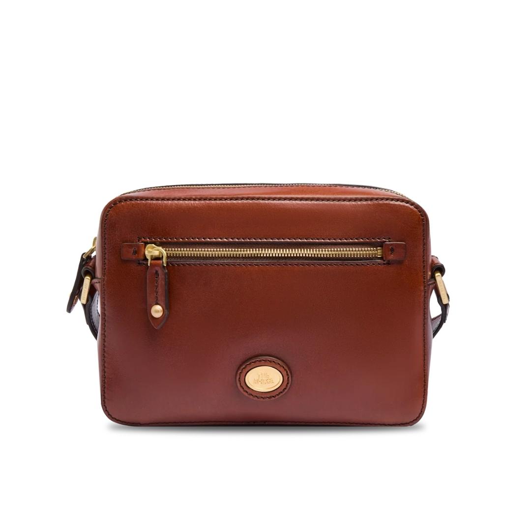 Tracolla in Pelle Uomo con Zip Frontale