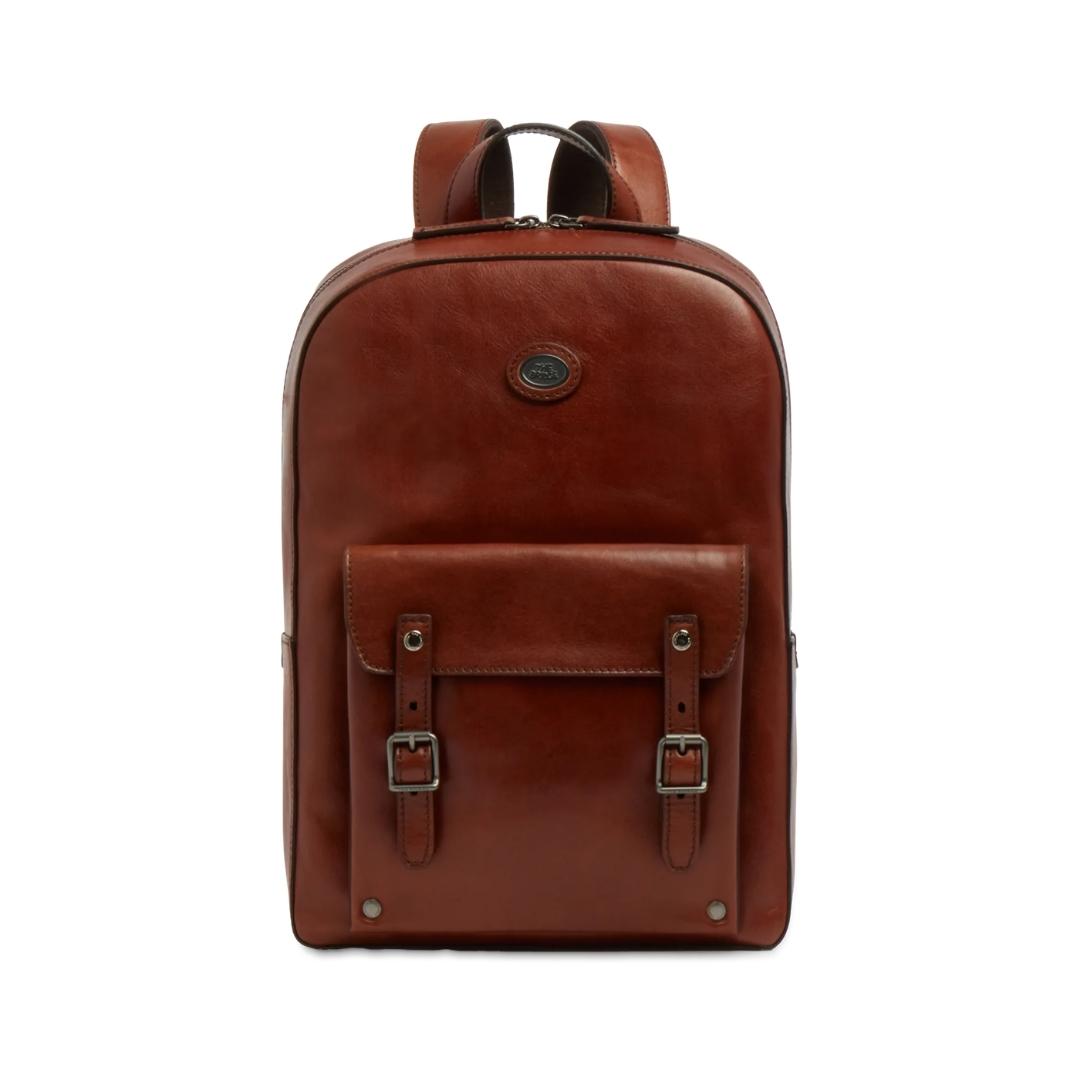 GALILEO Zaino in Pelle Porta PC Uomo una Zip