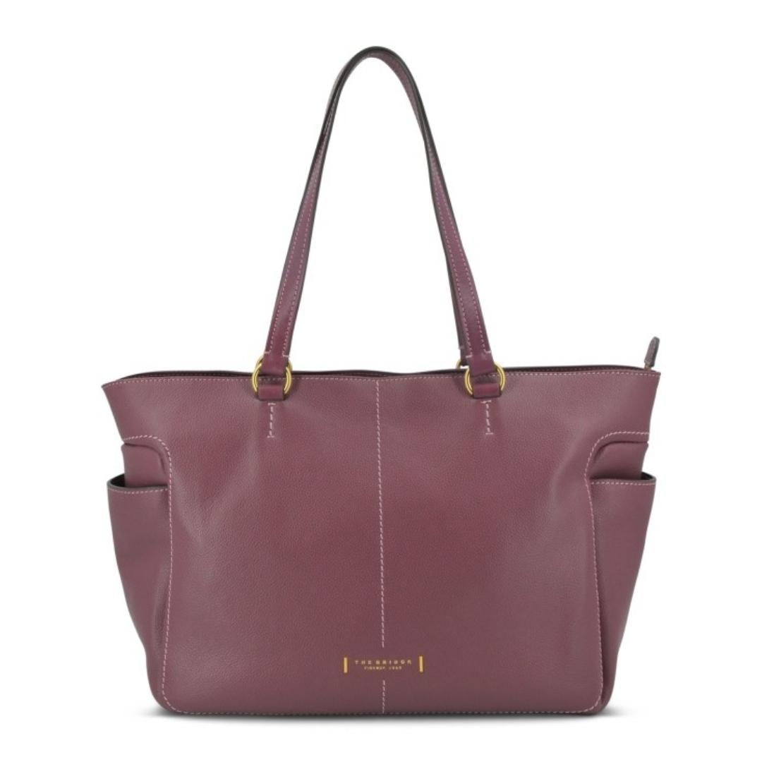 Borsa in Pelle Shopper con Tasche Laterali Letizia