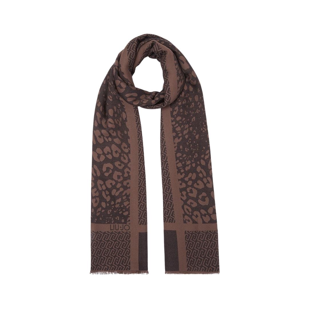 Stola Jacquard Animalier con Logo
