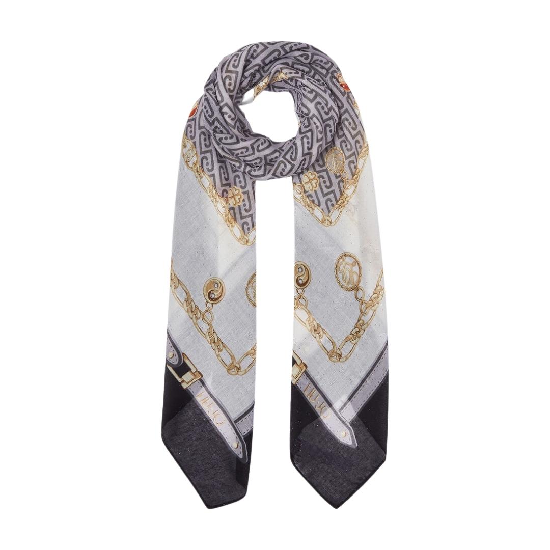 Foulard Grande con Stampa Charms