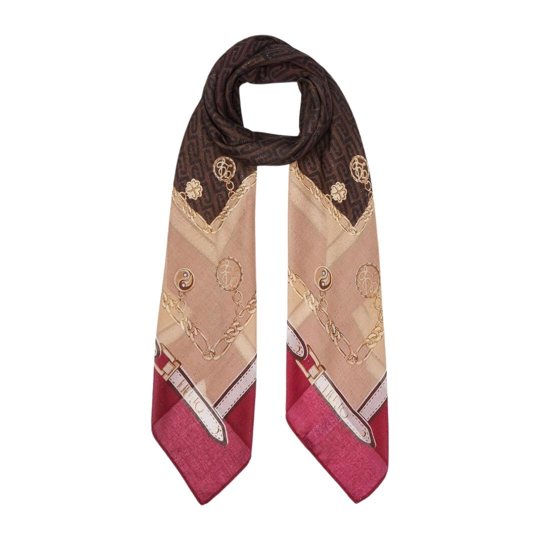 Foulard Grande con Stampa Charms
