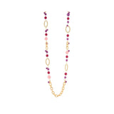 Collana Lunga Catena Boule Anelli Belle Epoque