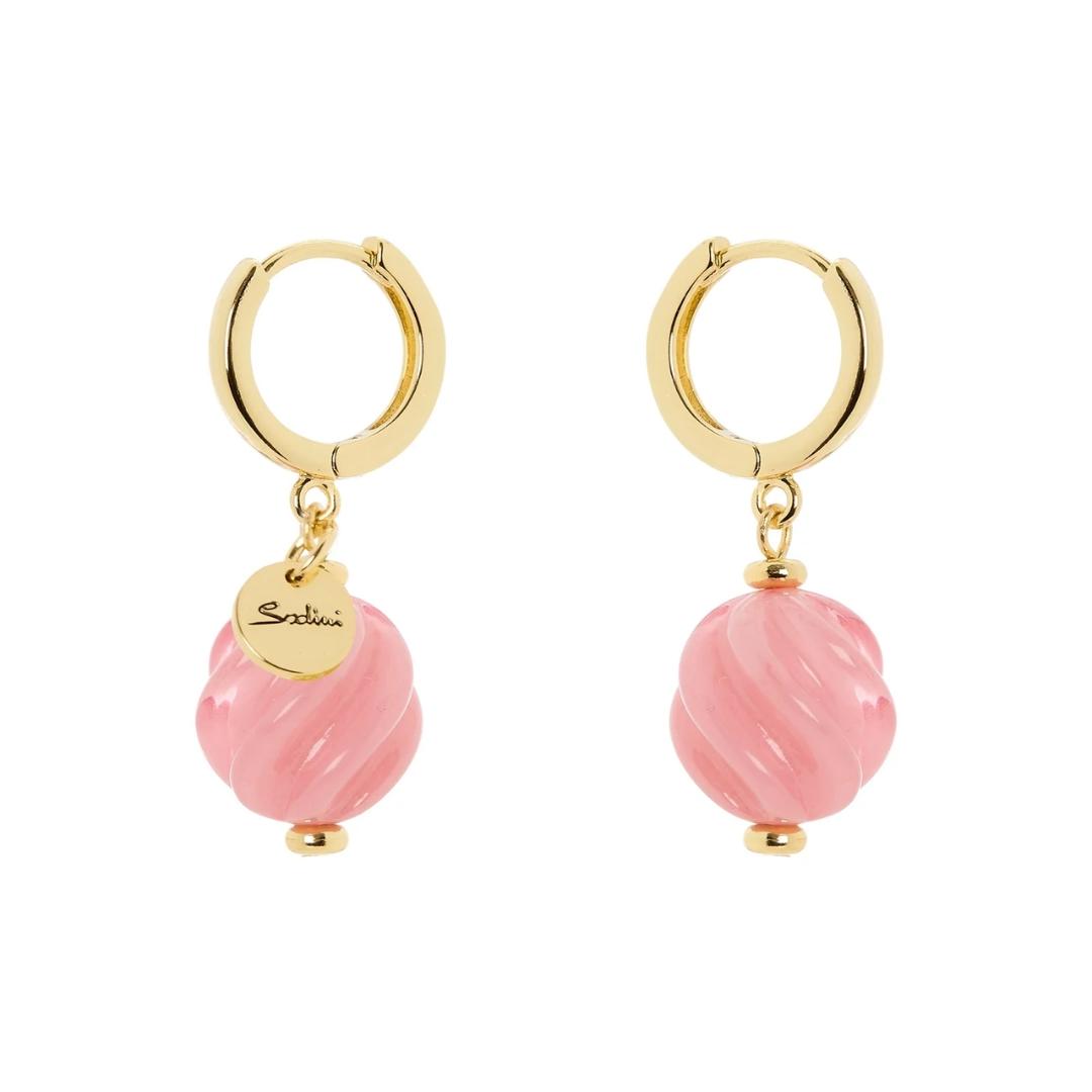 Orecchini Cerchietto e Boule Pendente Belle Epoque