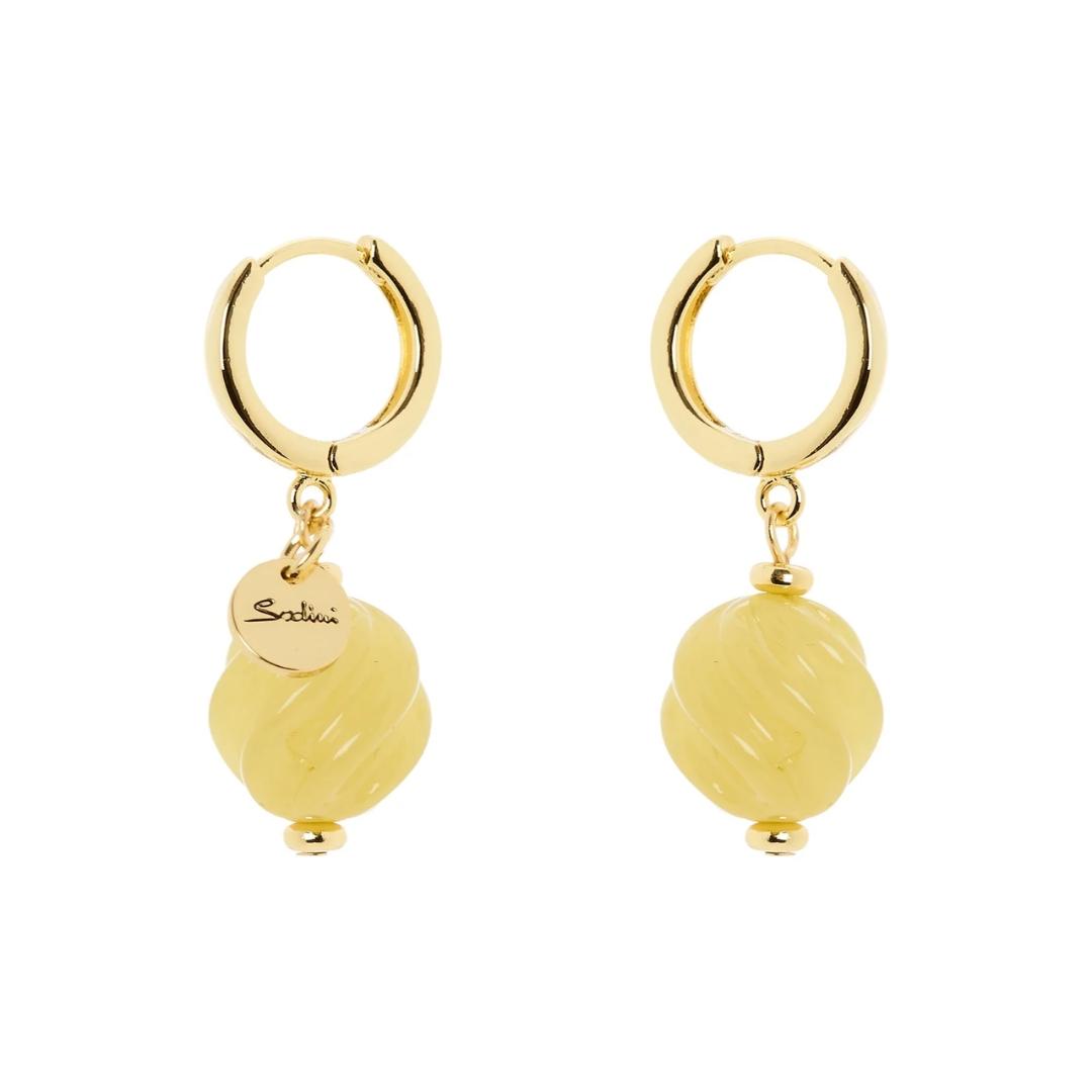 Orecchini Cerchietto e Boule Pendente Belle Epoque