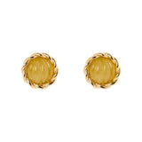 Orecchini Mini Bottone Cabochon Rigato Belle Epoque