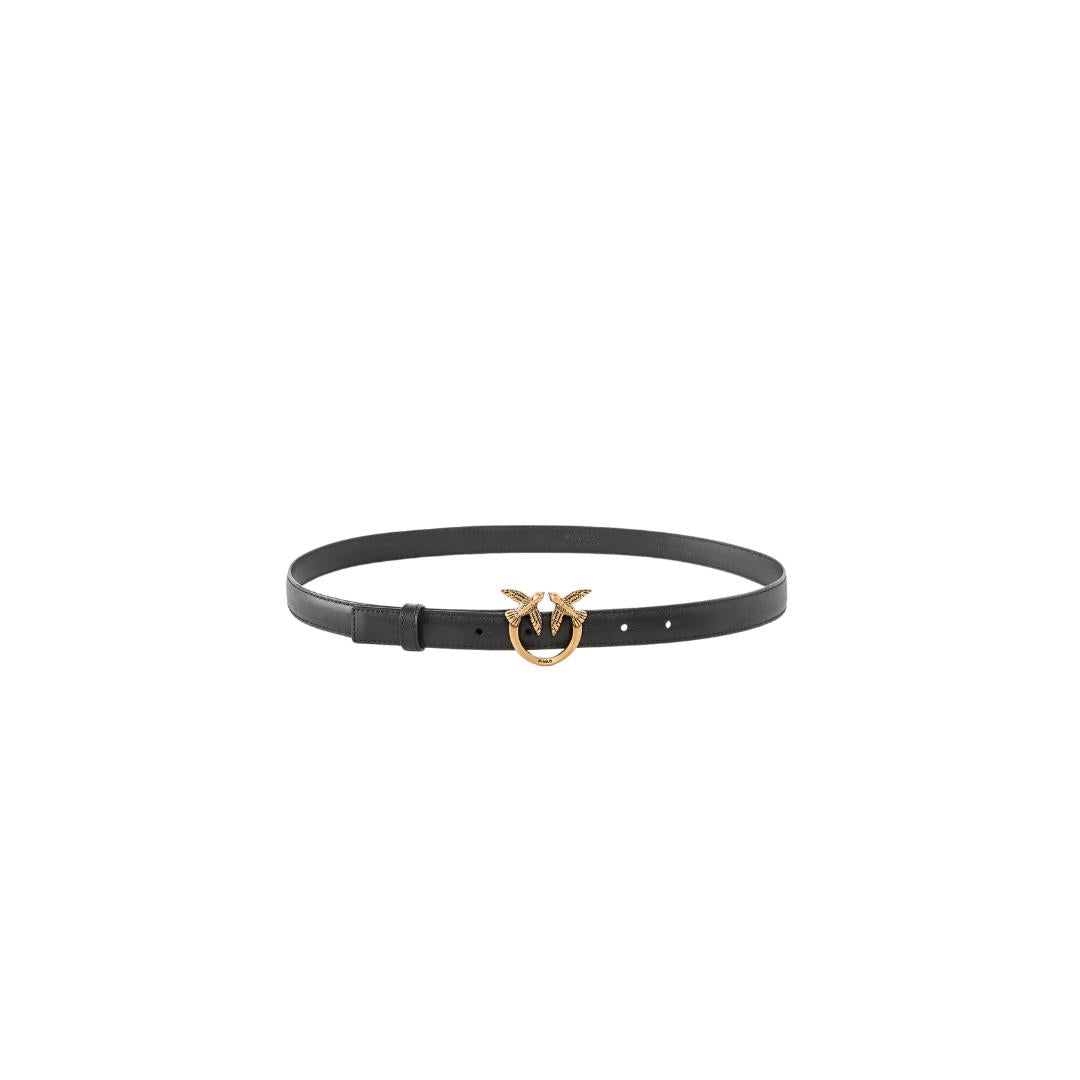 Cintura Sottile Love Birds in Pelle 2cm