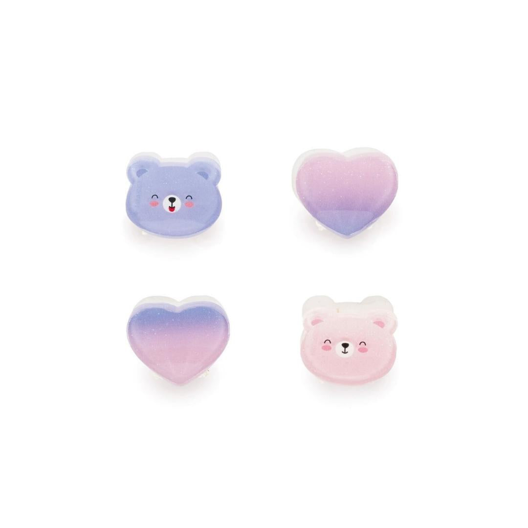 Set di 4 Mini Mollette per Capelli Clip Me Up