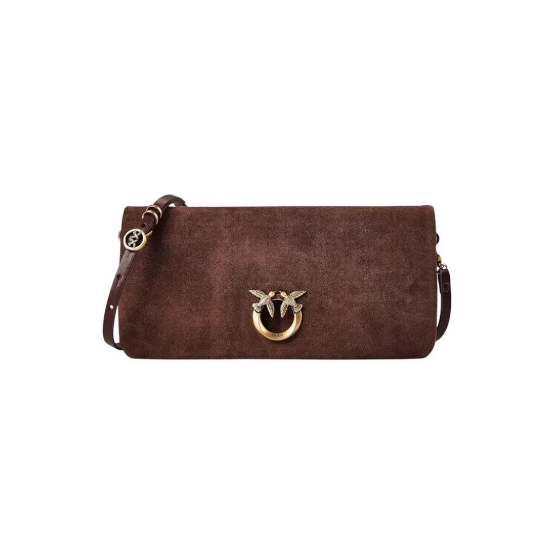 Pochette a Tracolla Media Love Bag Click Soft Horizontal in Pelle