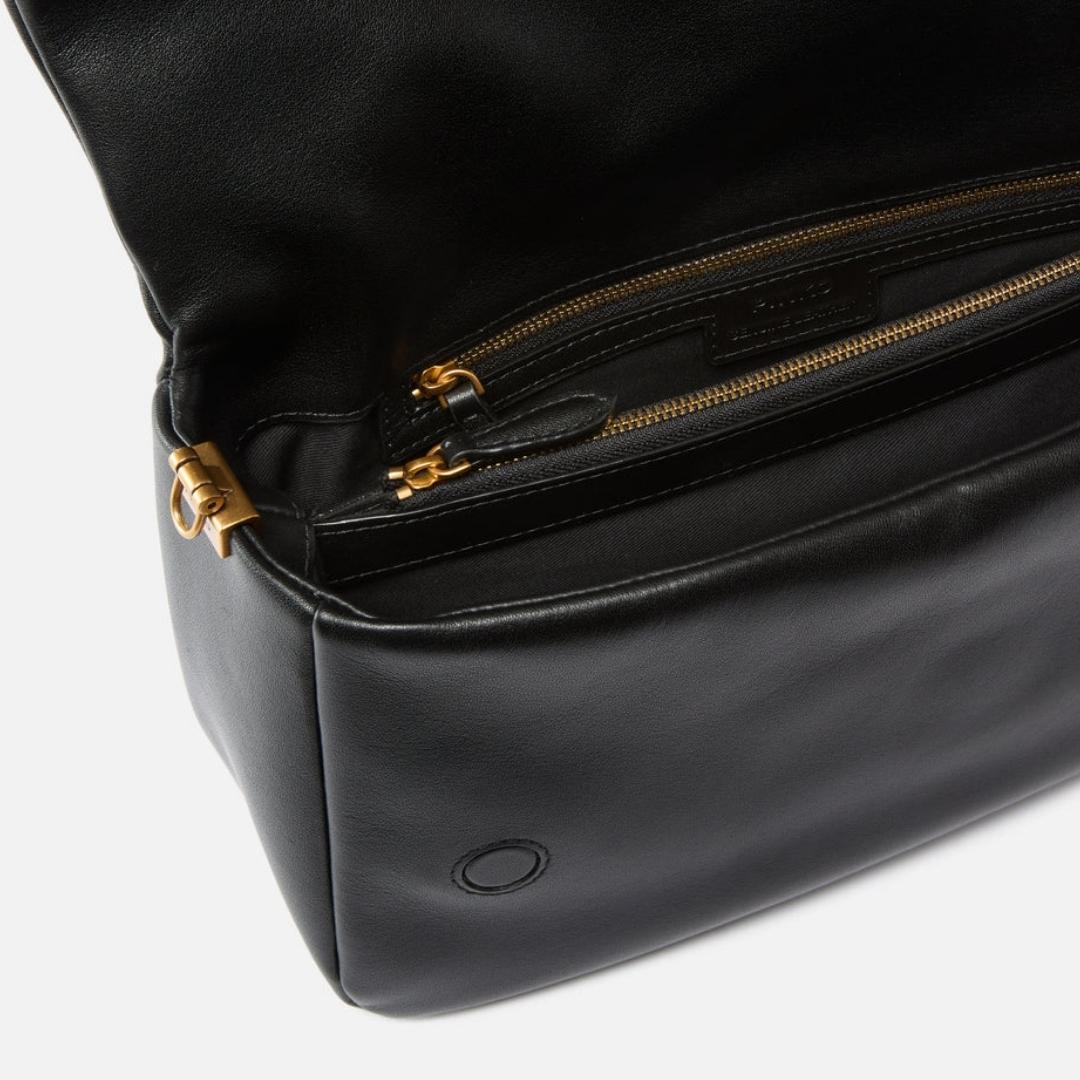 Borsa a tracolla media Love Bag Click Soft Horizontal Handle in pelle