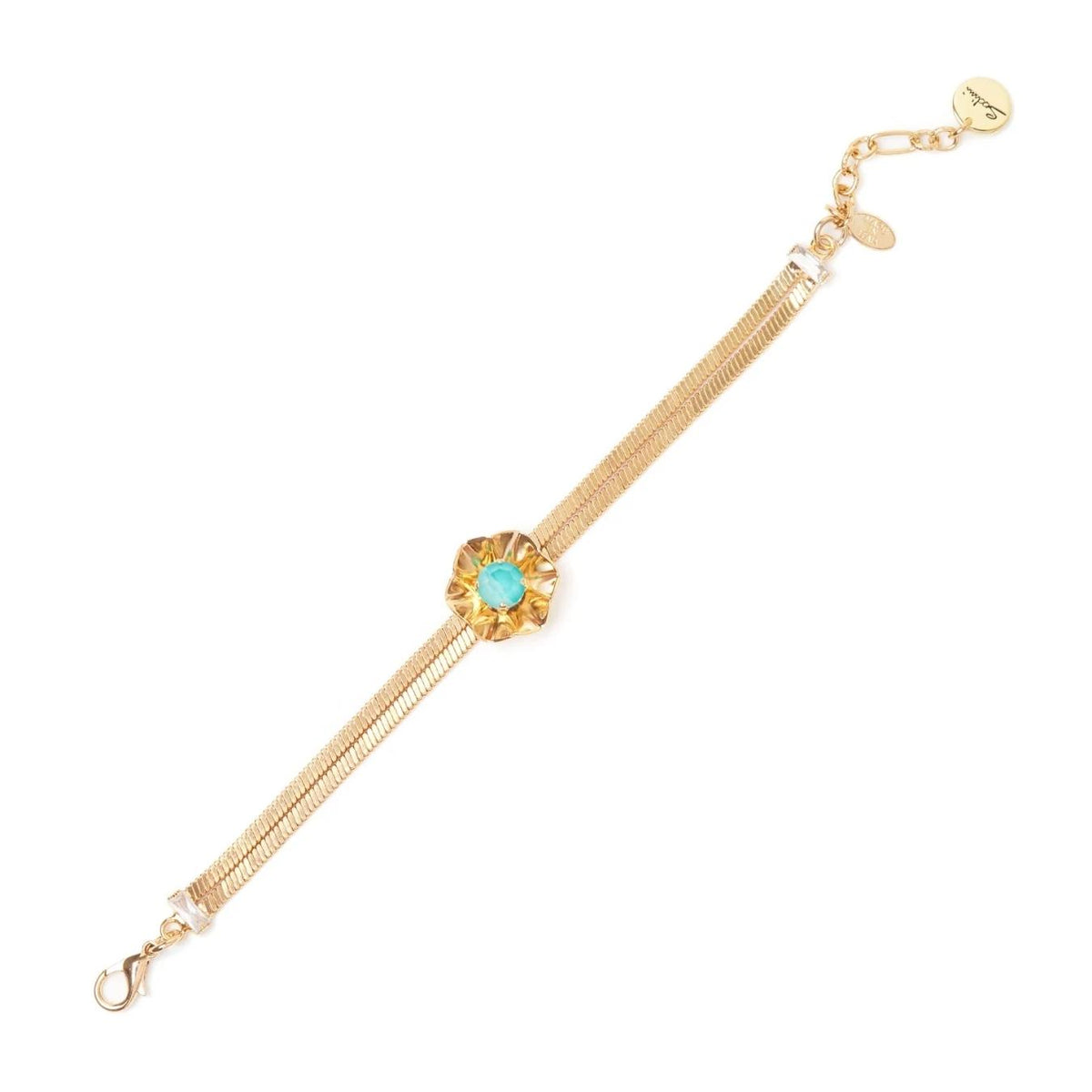 Bracciale serpentina e fiore Ribera