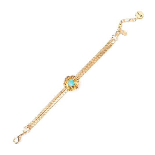 Bracciale serpentina e fiore Ribera
