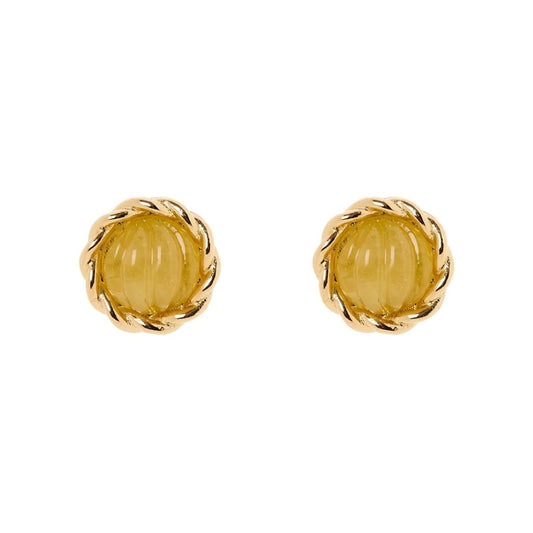 Orecchini Mini Bottone Cabochon Rigato Belle Epoque