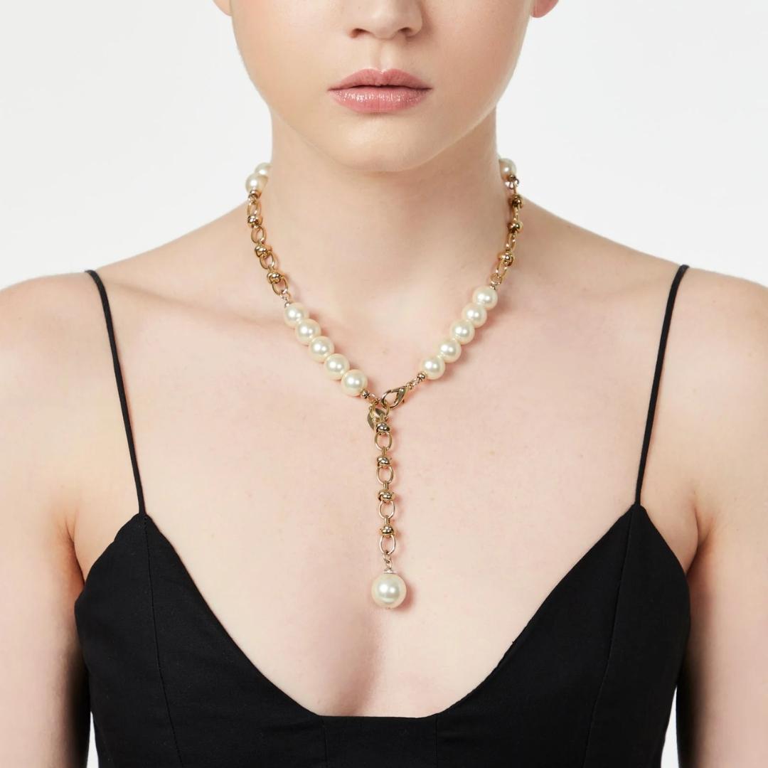 Collana perle e catena Kelly