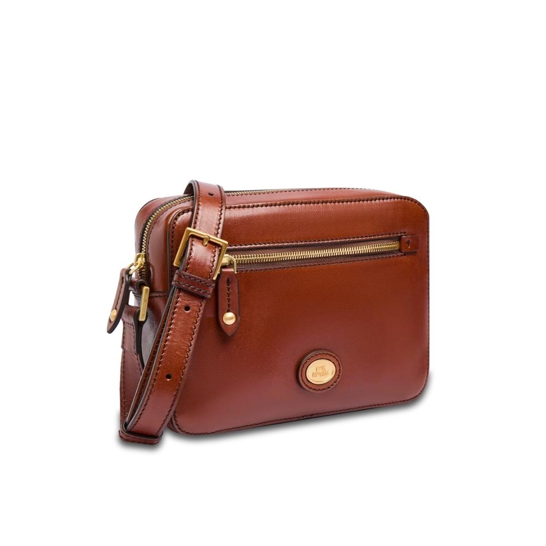 Tracolla in Pelle Uomo con Zip Frontale