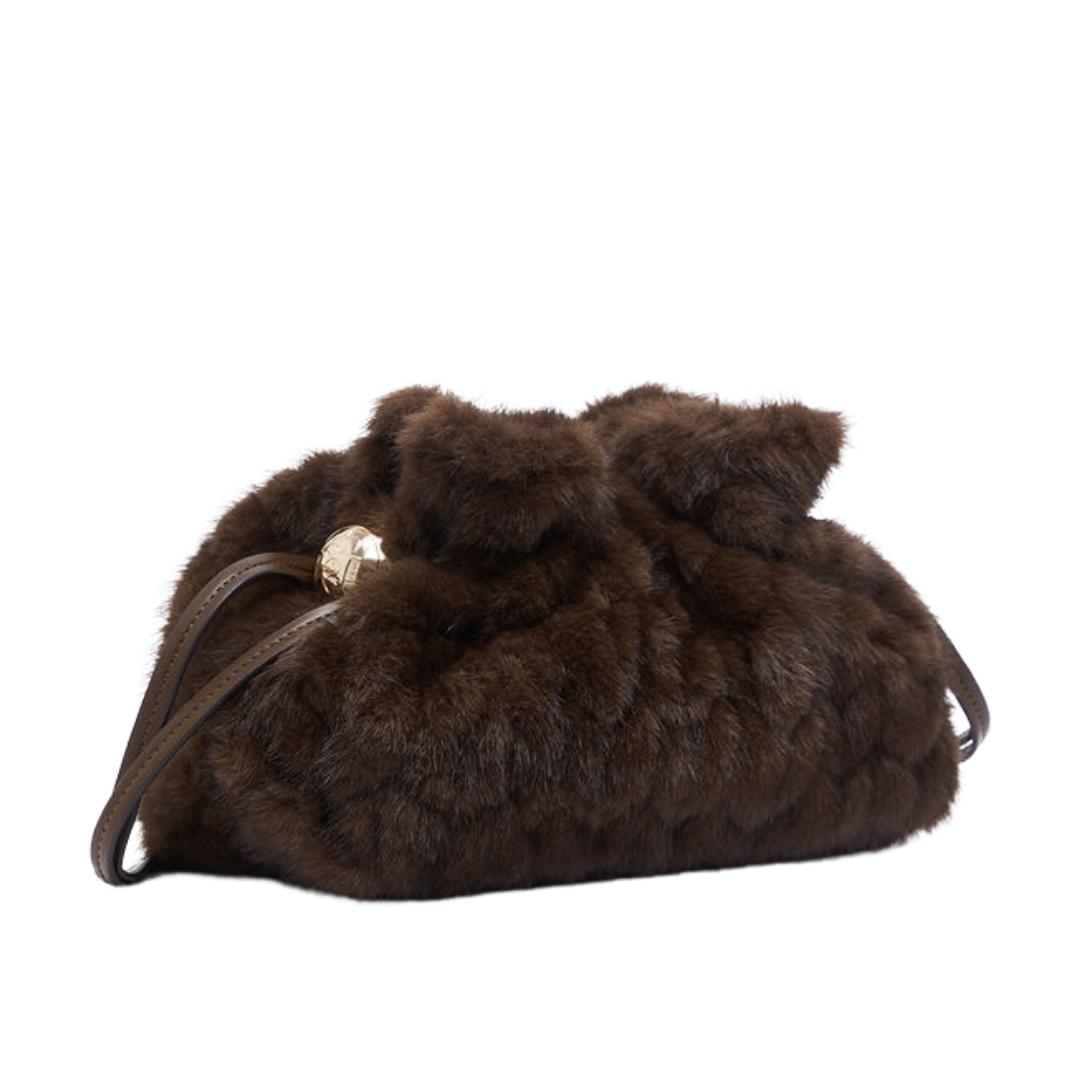 Borsa Riccy Piccola in Pelliccia Sintetica