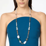 Collana lunga catena e beads Rio