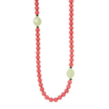 Collana lunga boule e rosso Apuana