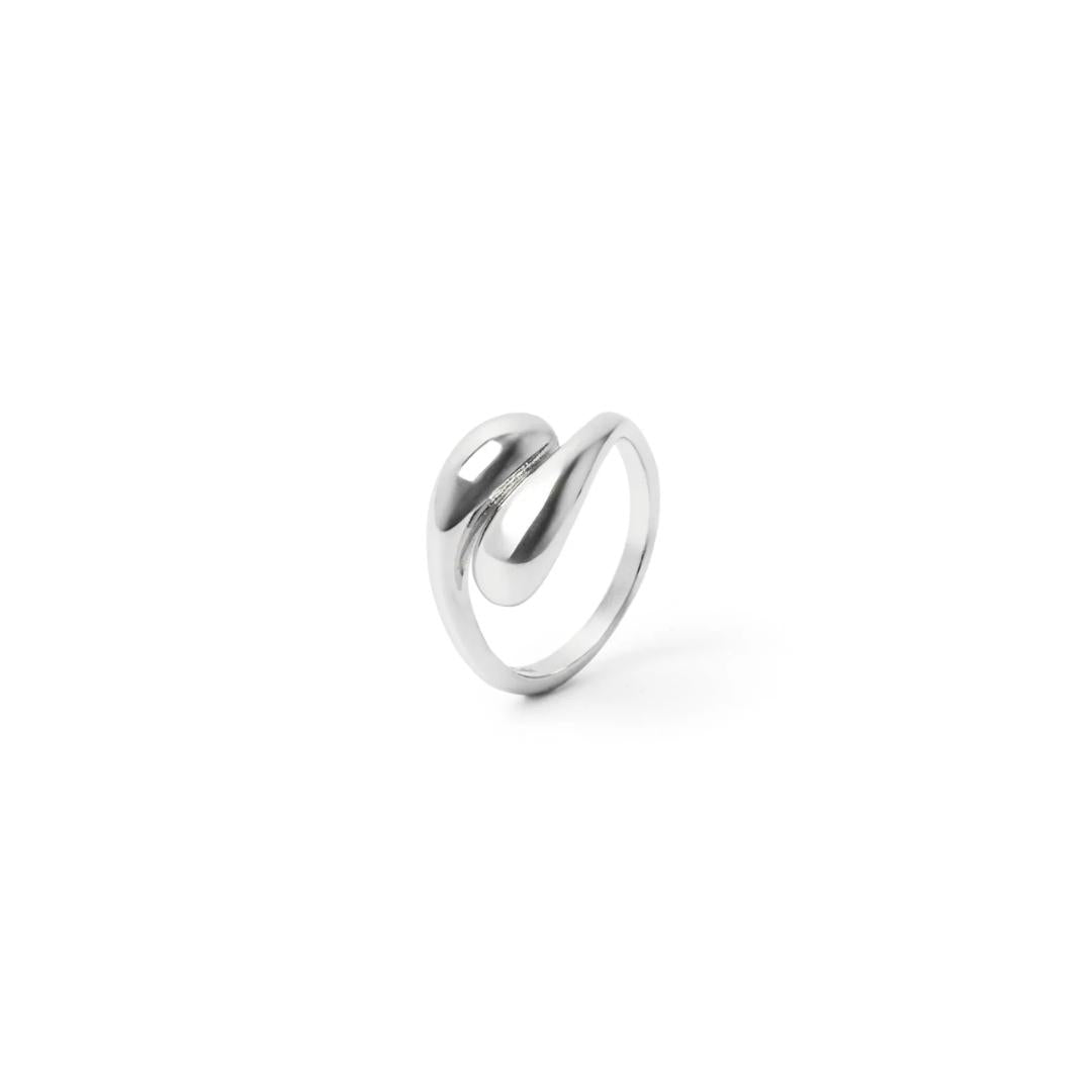Anello con terminali a goccia Rania