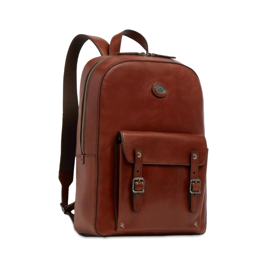 GALILEO Zaino in Pelle Porta PC Uomo una Zip