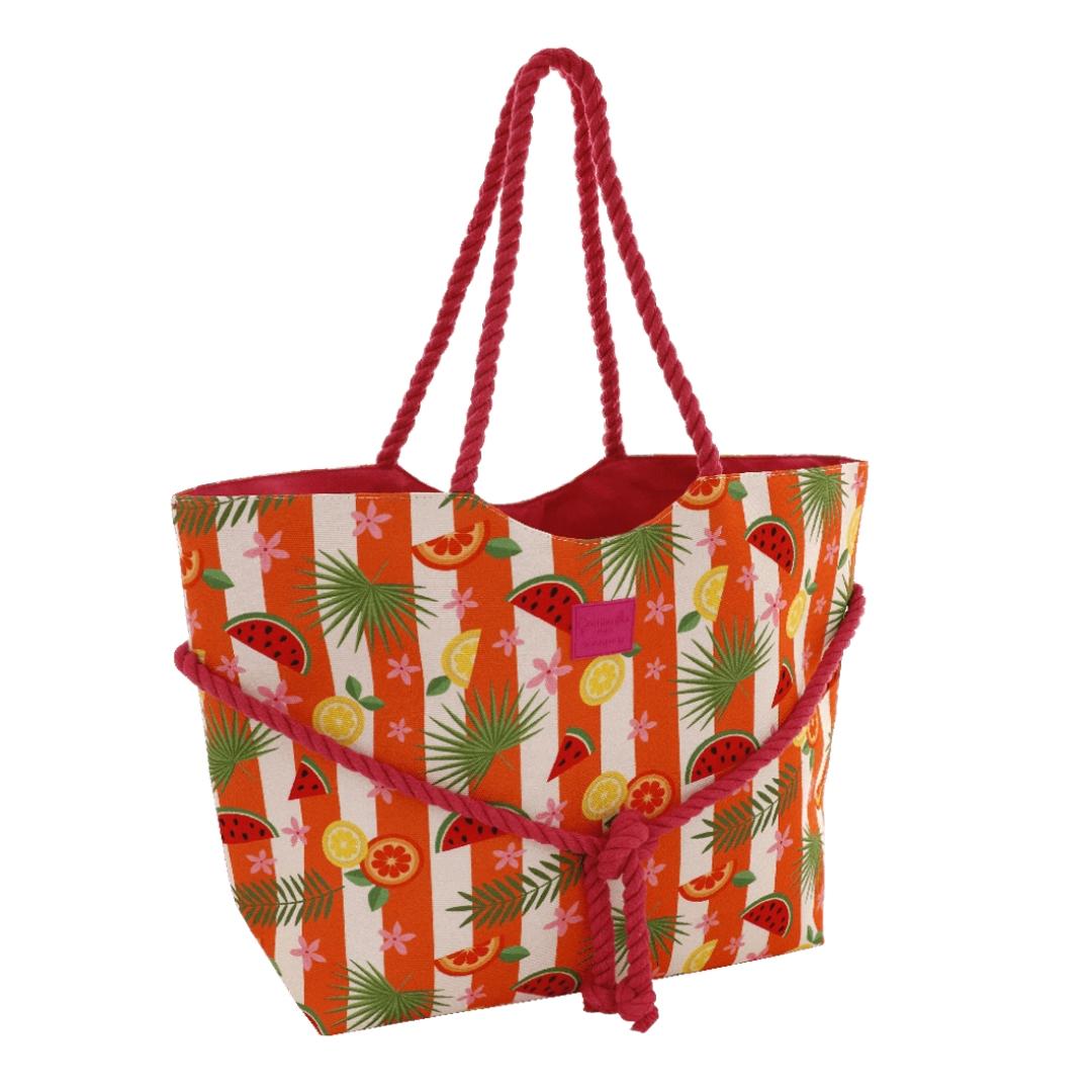 Borsa Mare L Corda Tropical Fucsia