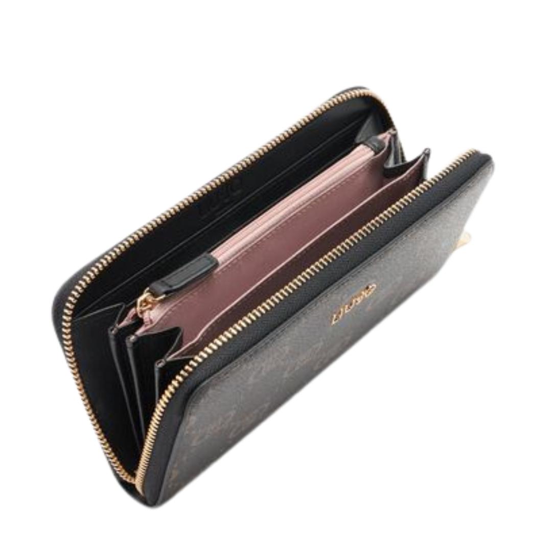 Portafoglio Grande Zip Around con Logo