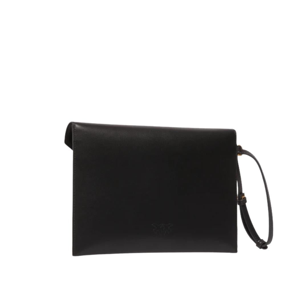 Pochette a Mano in Pelle con Logo Love Birds