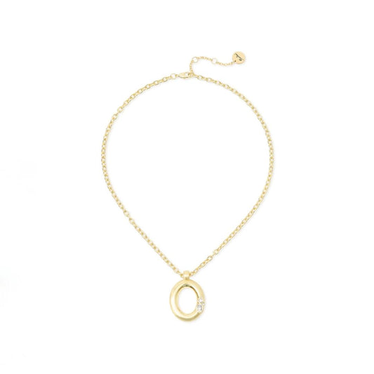 Collana Corta Pendente Ovale cristalli Emilia