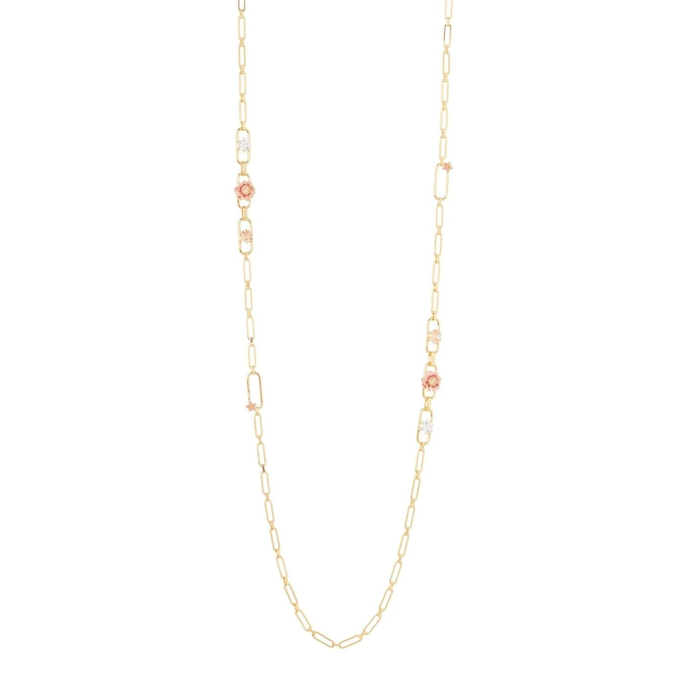 Collana lunga e mini fiori Hanami