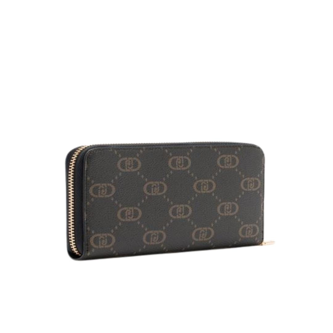 Portafoglio Grande Zip Around con Logo